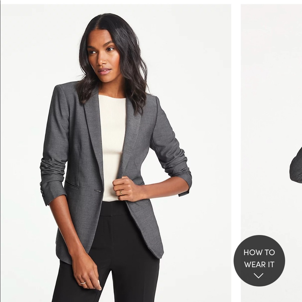 Ann Taylor New Blazer In Bi-Stretch